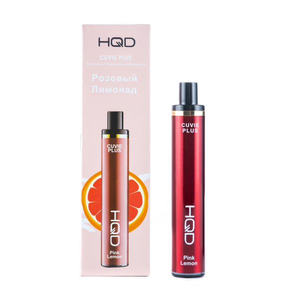 Одноразовая электронная сигарета HQD Cuvie Plus Pink Lemon (Розовый Лимонад) 1200 затяжек в Ханты-Мансийске