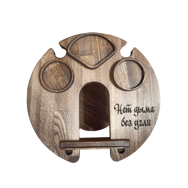 ХукаСтол Фрейм (Нет дыма без угля) (Коричневый, Бук) для кальяна в Ханты-Мансийске