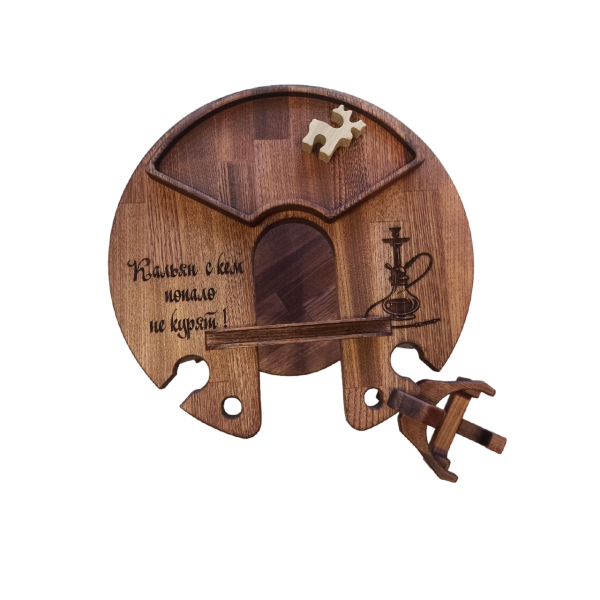 ХукаСтол Люкс (Кальян с прохожими не курят) (Коричневый, Бук) для кальяна в Ханты-Мансийске