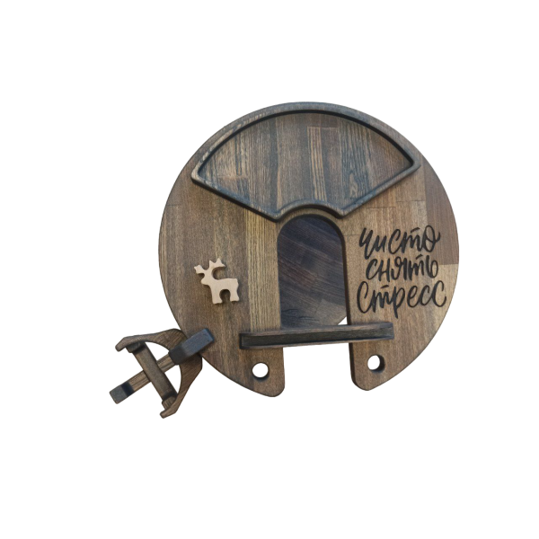 ХукаСтол Люкс (Чисто снять стресс) (Коричневый, Бук) для кальяна в Ханты-Мансийске