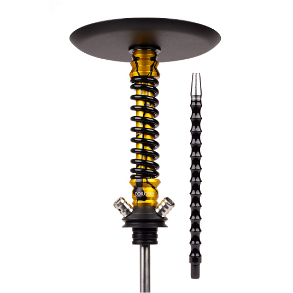 Кальян Mamay Customs Coilovers Mini Anod Gold Splash Черный Глянец в Ханты-Мансийске