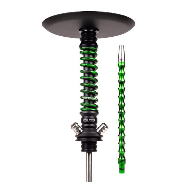 Кальян Mamay Customs Coilovers Mini Anod Черный Матовый Green Splash в Ханты-Мансийске