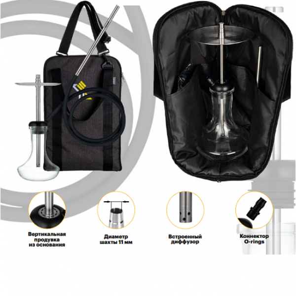 Кальян Y.K.A.P. KILLER MINI Чёрный (54 см) в Ханты-Мансийске